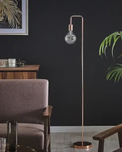 Beliani Lattiavalaisin Metalli Kupari Savena Store