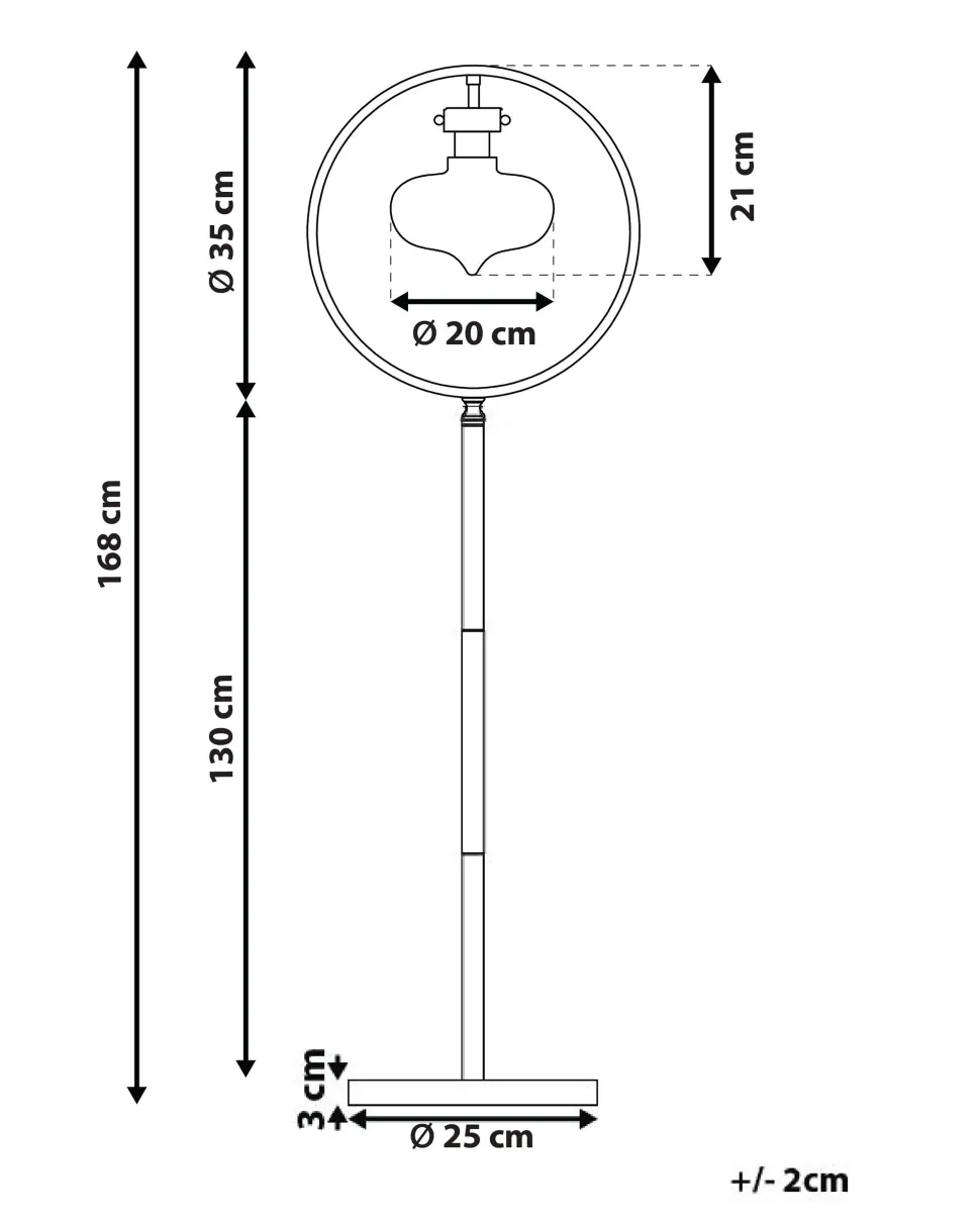 Beliani Lattiavalaisin Metalli Kulta Severn Flash Sale