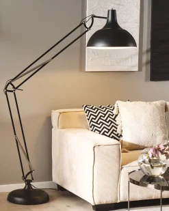 Beliani Lattiavalaisin Metalli Musta Parana Shop