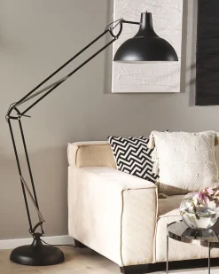 Beliani Lattiavalaisin Metalli Musta Parana Shop