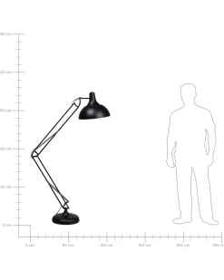 Beliani Lattiavalaisin Metalli Musta Parana Shop