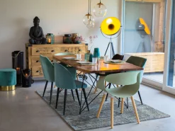 Beliani Lattiavalaisin Metalli Musta/Kulta Thames Ii Store