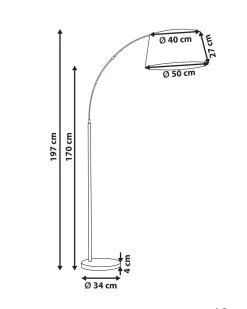 Beliani Lattiavalaisin Metalli Musta/Kupari Yabus Best