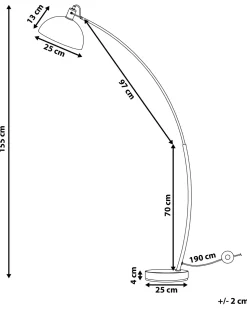 Beliani Lattiavalaisin Metalli Musta Dintel Store