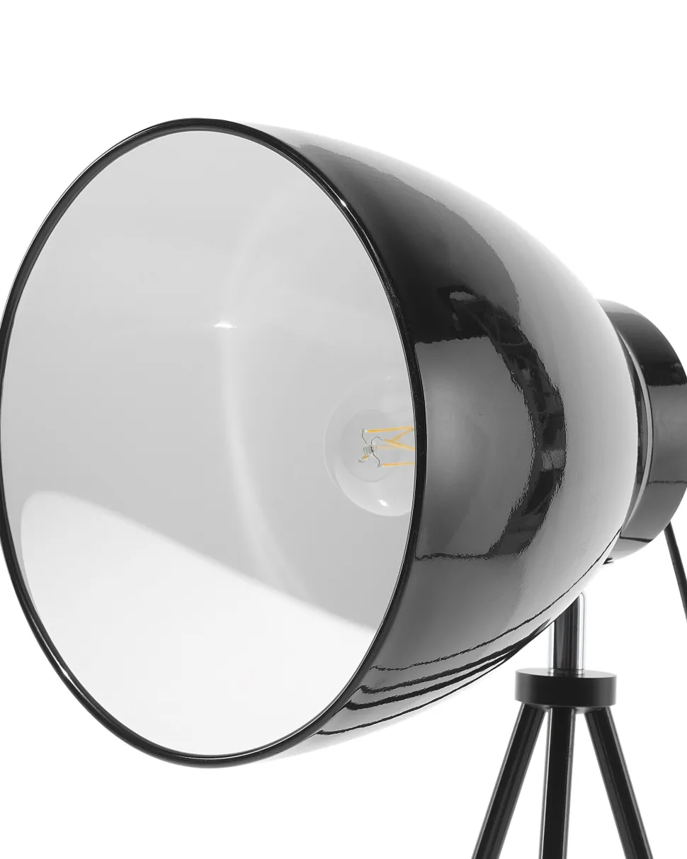 Beliani Lattiavalaisin Metalli Musta Tamega Clearance