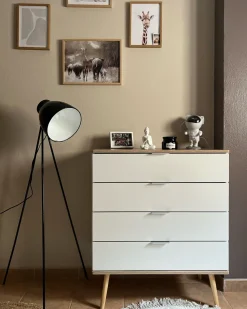 Beliani Lattiavalaisin Metalli Musta Tamega Clearance