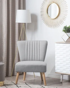 Beliani Lattiavalaisin Metalli Valkoinen/Kulta Vistula Discount