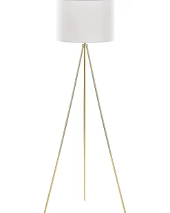 Beliani Lattiavalaisin Metalli Valkoinen/Kulta Vistula Discount