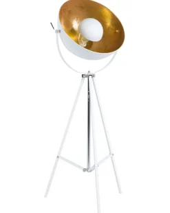 Beliani Lattiavalaisin Metalli Valkoinen/Kulta Thames Ii Cheap