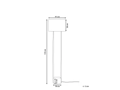 Beliani Lattiavalaisin Metalli Valkoinen Remus Cheap
