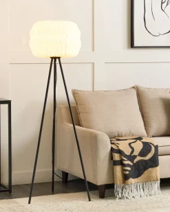 Beliani Lattiavalaisin Paperi/Metalli Valkoinen/Musta Hunter Sale