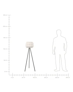 Beliani Lattiavalaisin Paperi/Metalli Valkoinen/Musta Hunter Sale