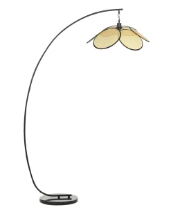 Beliani Lattiavalaisin Rauta Musta/Luonnovari Merrica Shop