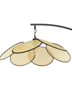 Beliani Lattiavalaisin Rauta Musta/Luonnovari Merrica Shop