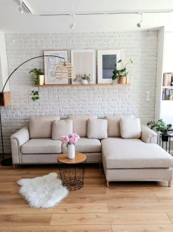 Beliani Lattiavalaisin Rottinki Luonnonvari/Musta Guaviare Clearance