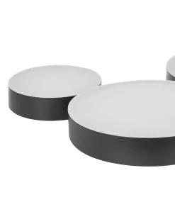 Beliani Led-Kattovalaisin 5 Polttimoa Rauta Musta Luga Best