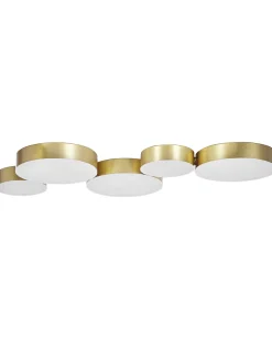 Beliani Led-Kattovalaisin 5 Polttimoa Rauta Kulta Luga Best