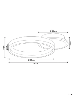 Beliani Led-Kattovalaisin Alumiini Tummanruskea Glyde Outlet