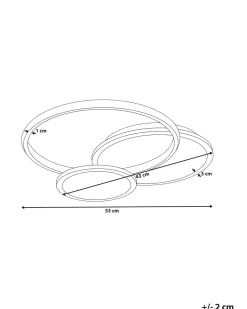 Beliani Led-Kattovalaisin Musta/Valkoinen Zami Outlet