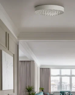 Beliani Led-Kattovalaisin Rauta Valkoinen Arli Outlet