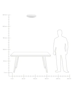 Beliani Led-Kattovalaisin Rauta Valkoinen Arli Outlet