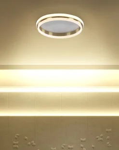 Beliani Led-Kattovalaisin Teras Pieni Valkoinen/Kulta Taping Flash Sale