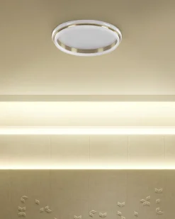 Beliani Led-Kattovalaisin Teras Pieni Valkoinen/Kulta Taping Flash Sale