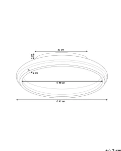 Beliani Led-Kattovalaisin Teras Pieni Valkoinen/Kulta Taping Flash Sale