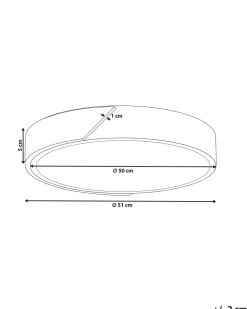 Beliani Led-Kattovalaisin Teras Valkoinen/Vaalea Puu Pattani Shop