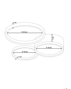 Beliani Led-Kattovalaisin Valkoinen Agnat Clearance