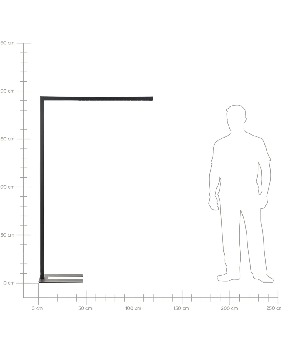 Beliani Led-Lattiavalaisin Alumiini Musta Mensa Best