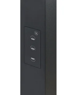 Beliani Led-Lattiavalaisin Alumiini Musta Mensa Best