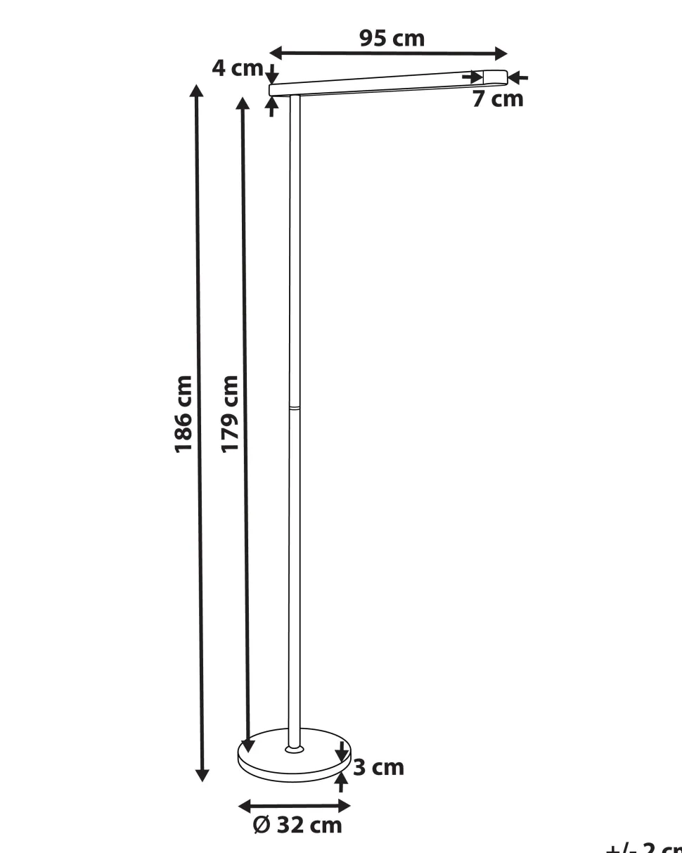 Beliani Led-Lattiavalaisin Alumiini Valkoinen Perseus Clearance