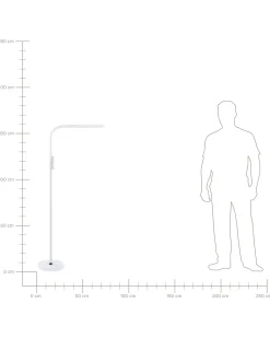 Beliani Led-Lattiavalaisin Valkoinen Aries New