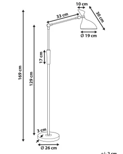 Beliani Led-Lattiavalaisin Valkoinen Andromeda New