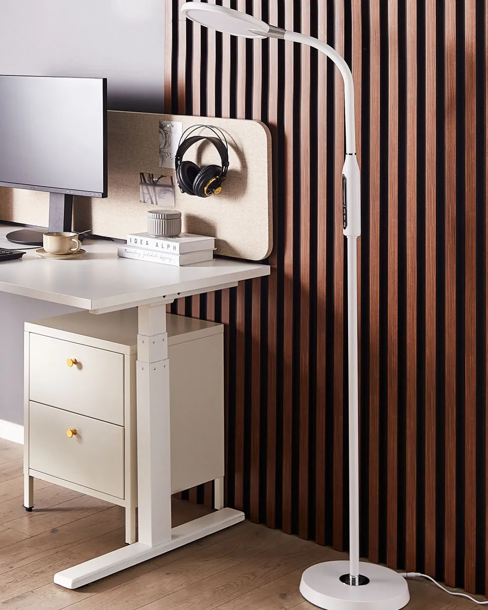 Beliani Led-Lattiavalaisin Valkoinen Cassiopeia Fashion