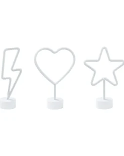 Beliani Led-Neonvalaisin Monivarinen 3 Kpl Floretta Hot