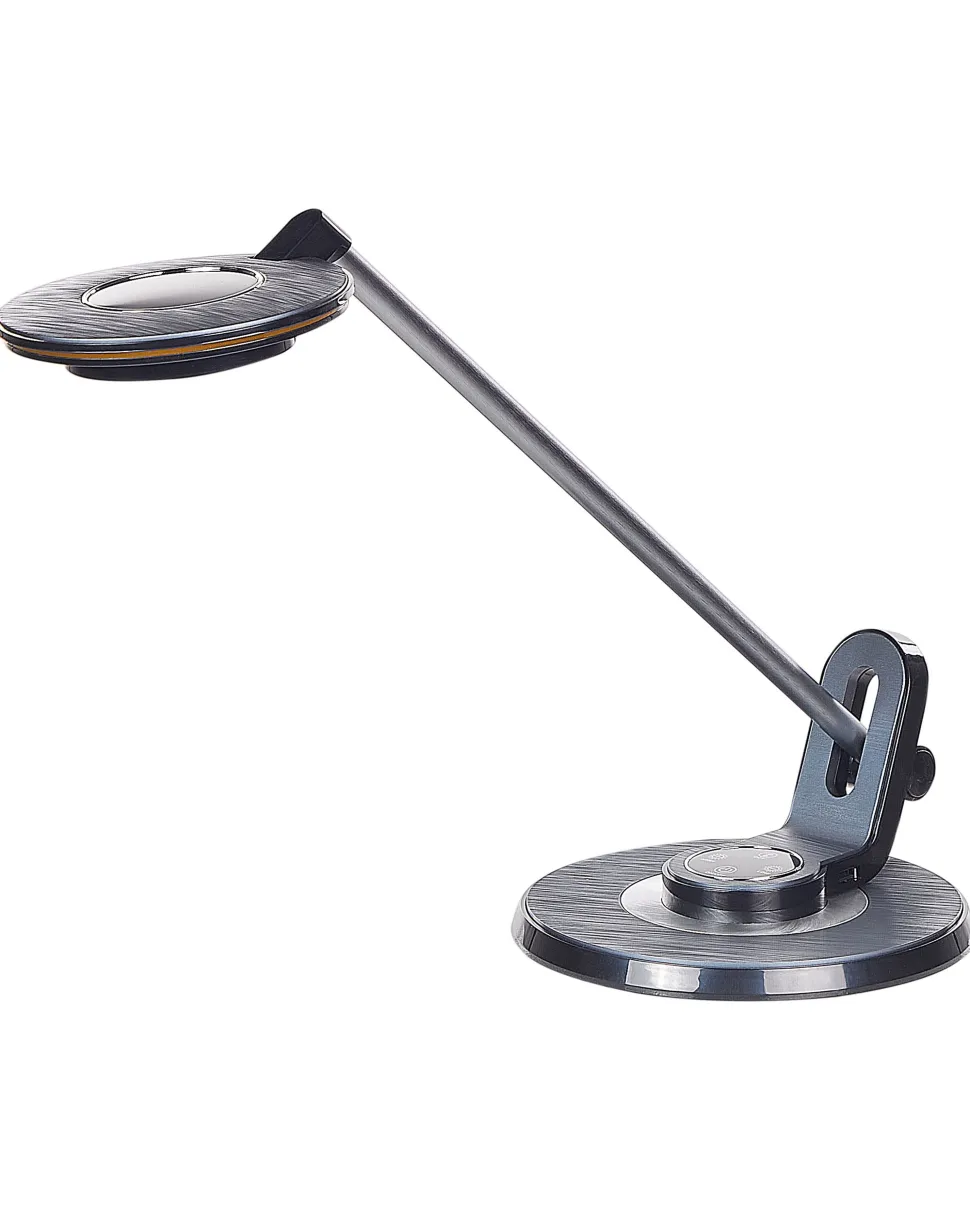 Beliani Led-Poytavalaisin Alumiini Usb-Portti Hopea/Musta Corvus Shop