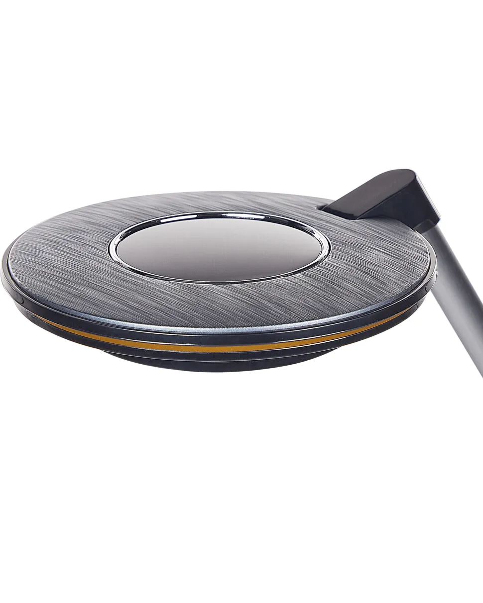 Beliani Led-Poytavalaisin Alumiini Usb-Portti Hopea/Musta Corvus Shop