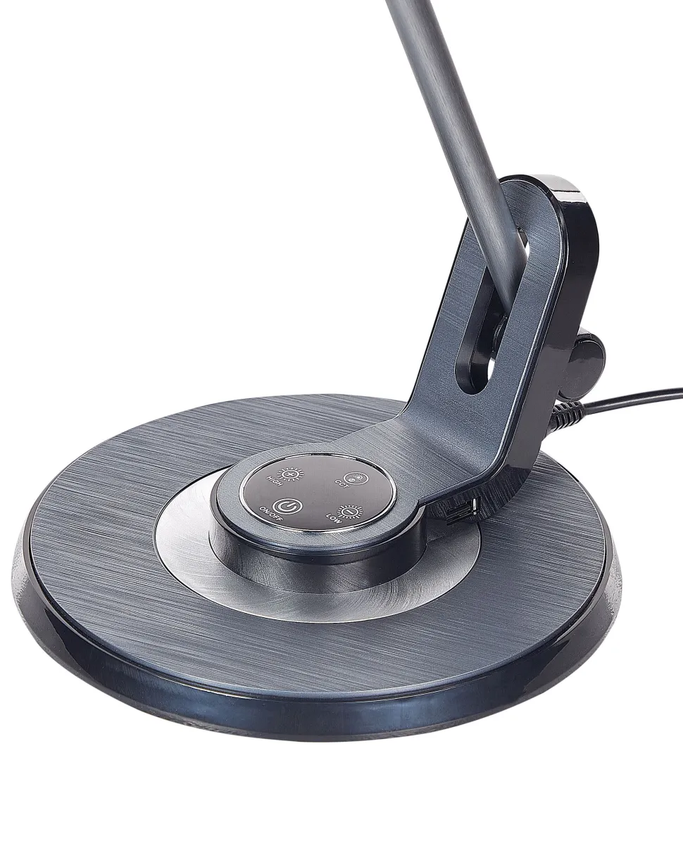 Beliani Led-Poytavalaisin Alumiini Usb-Portti Hopea/Musta Corvus Shop