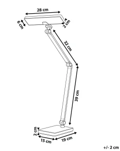 Beliani Led-Poytavalaisin Alumiini Musta Lacerta Hot