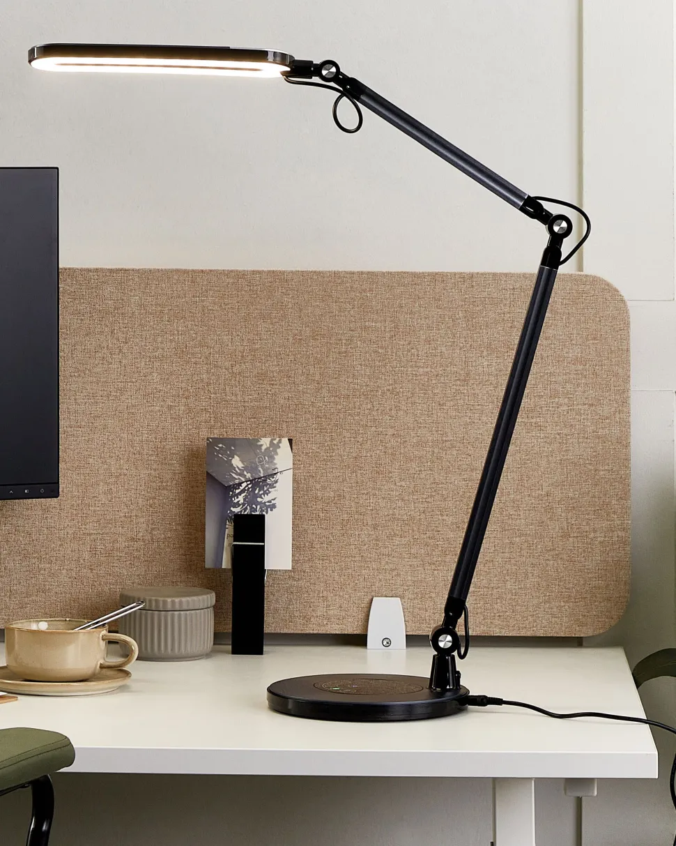 Beliani Led-Poytavalaisin Alumiini Musta Grus Cheap