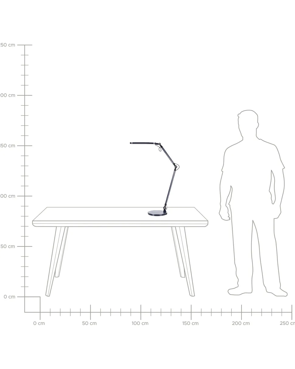 Beliani Led-Poytavalaisin Alumiini Musta Grus Cheap