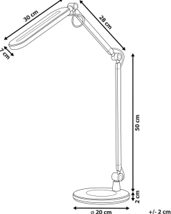 Beliani Led-Poytavalaisin Alumiini Musta Grus Cheap