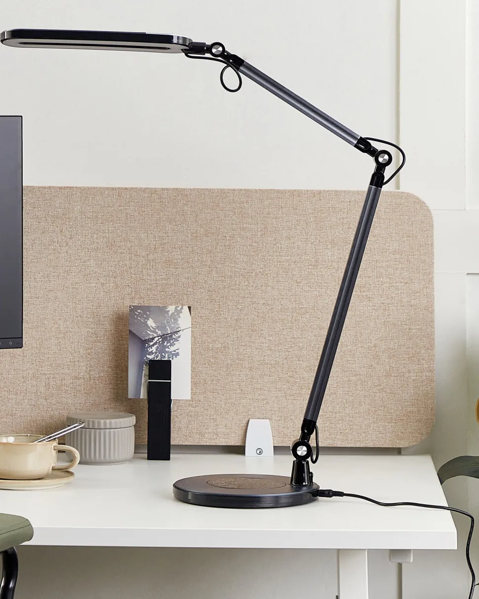 Beliani Led-Poytavalaisin Alumiini Musta Grus Cheap