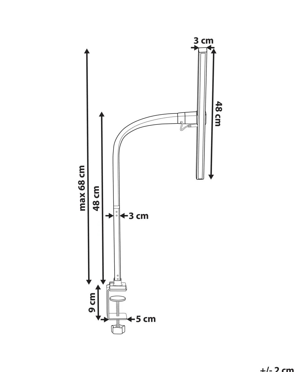 Beliani Led-Poytavalaisin Musta Auriga Store