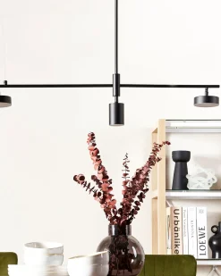 Beliani Led-Riippuvalaisin 4 Polttimoa Alumiini Musta Foyle Best