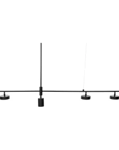 Beliani Led-Riippuvalaisin 4 Polttimoa Alumiini Musta Foyle Best