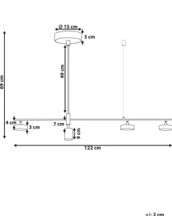 Beliani Led-Riippuvalaisin 4 Polttimoa Alumiini Musta Foyle Best