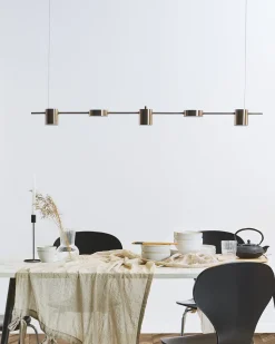 Beliani Led-Riippuvalaisin 5 Polttimoa Alumiini Messinki Sestra Outlet